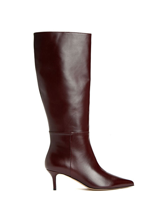 Bordo Kadın Deri Çizme
