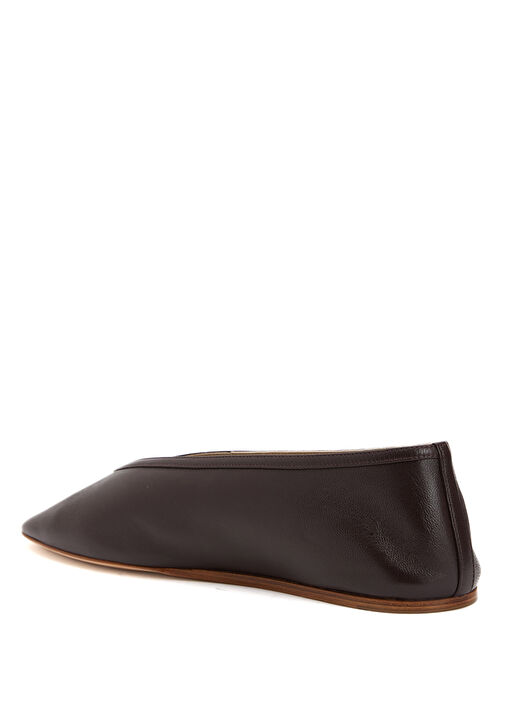 Luna Koyu Kahverengi Deri Babet - Görsel 4