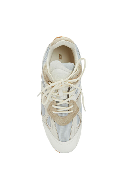 Kırık Beyaz Erkek Deri Sneaker - Görsel 5