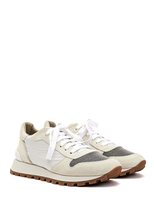 Beyaz Kadın Deri Sneaker - Görsel 3