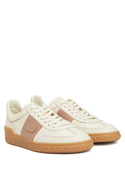 Upvillage Crosta Ekru Pembe Kadın Deri Sneaker - Görsel 3