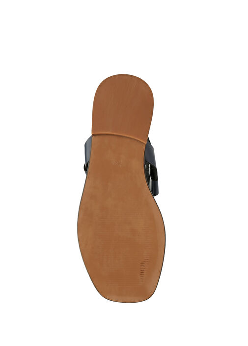 Lacivert Kadın Deri Sandalet - Görsel 6