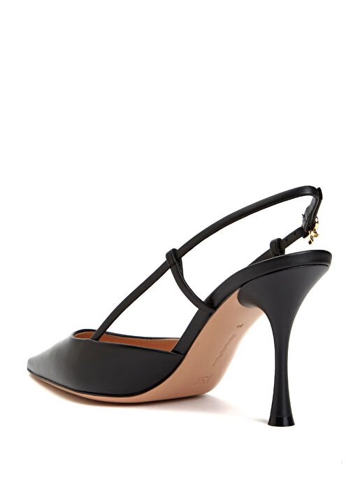 Ascent Siyah Deri Topuklu Ayakkabı - Görsel 4