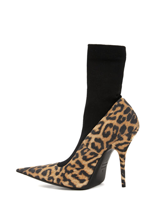 Avenue Sock Leopar Kadın Deri Bot - Görsel 4