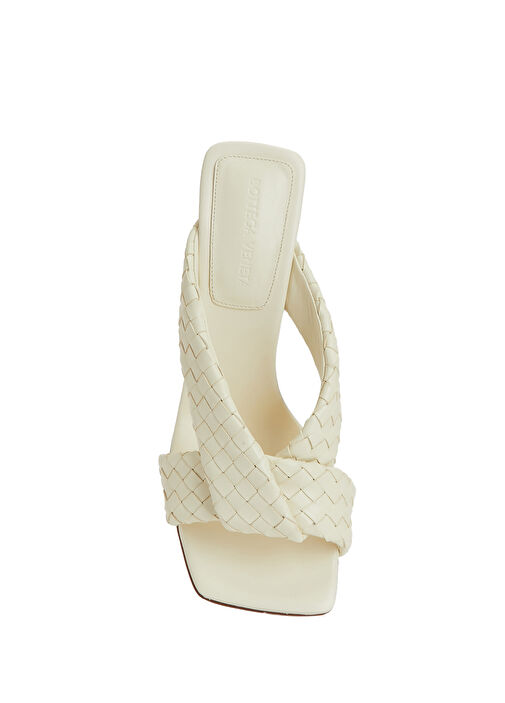 Riva Beyaz Kadın Deri Terlik - Görsel 5