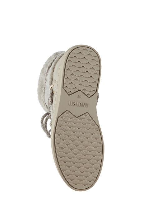 Curly Gri Kadın Deri Kar Botu - Görsel 6