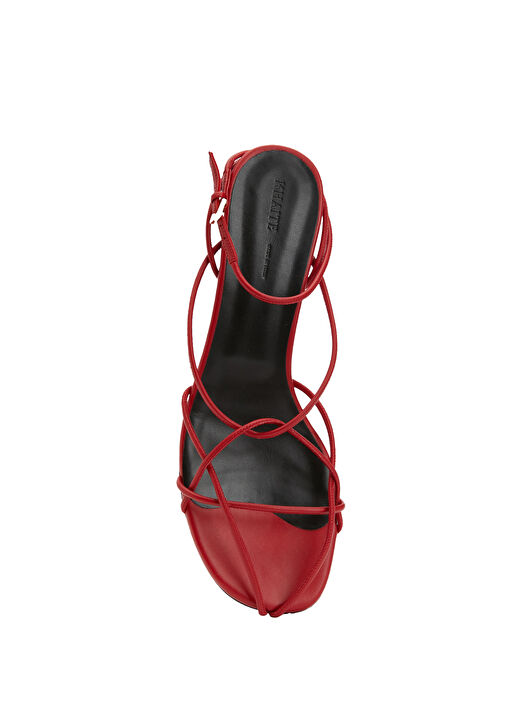Loulou Kırmızı Kadın Deri Sandalet - Görsel 5