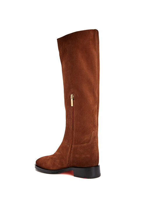 Kahverengi Kadın Süet Çizme - Görsel 4