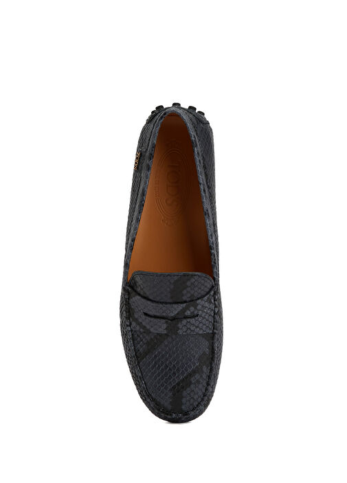 Antrasit Kadın Deri Loafer - Görsel 5