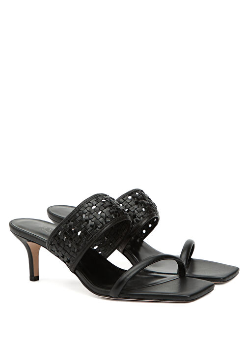 Siyah Kadın Deri Terlik - Görsel 3