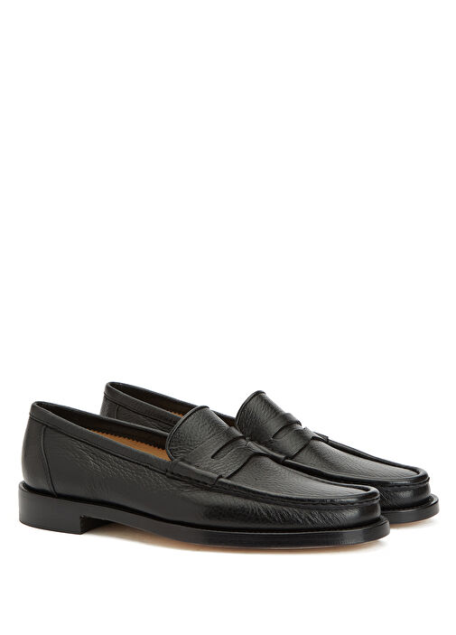 Pierre Siyah Kadın Deri Loafer - Görsel 3