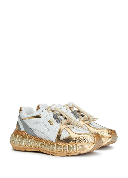 Dolce&gabbana Dolce&gabbana Beyaz Altin Beyaz Gold Kız Çocuk Deri Sneaker Beymen'de! Beyaz Altin - 3. görsel