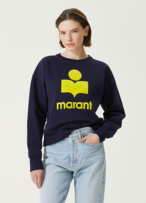 Etoile Isabel Marant Lacivert Sar Logolu Sweatshirt Sar