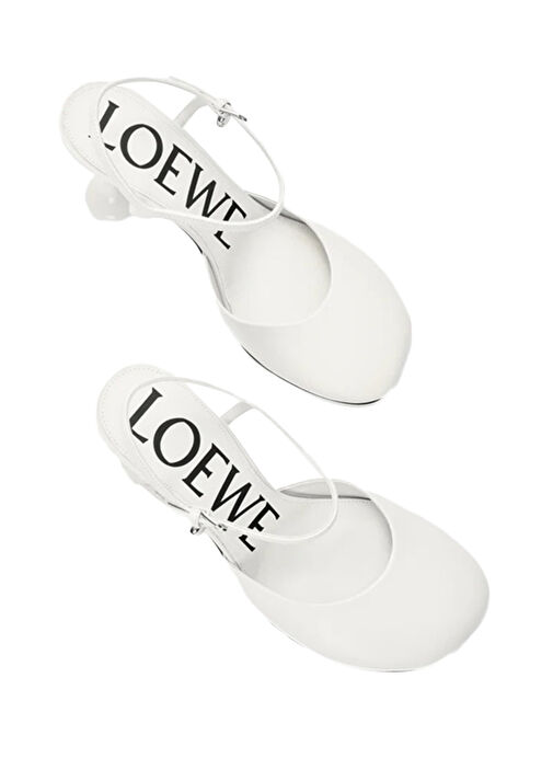 Toy Beyaz Deri Topuklu Ayakkabı - Görsel 4