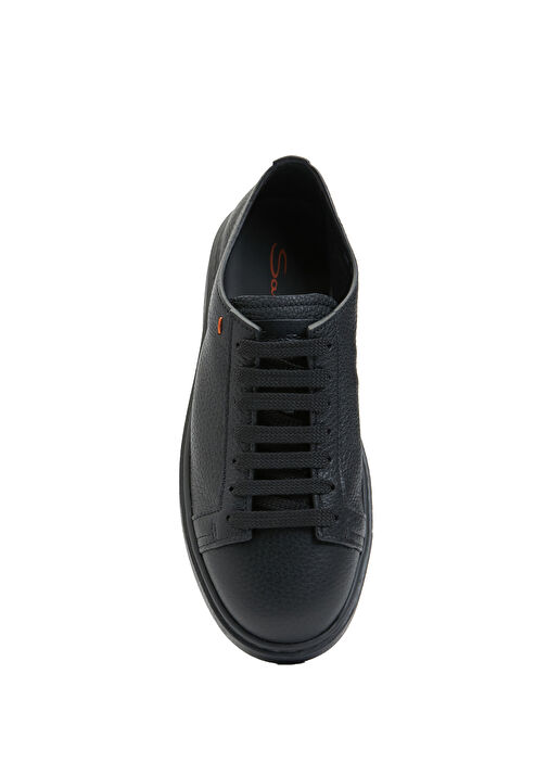 Siyah Erkek Deri Sneaker - Görsel 5