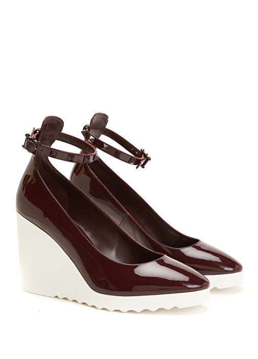 Kahverengi Taban Detaylı Deri Topuklu Ayakkabı - Görsel 3