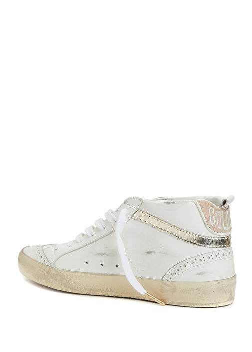 Mid-Star Beyaz Mavi Kadın Deri Sneaker - Görsel 4