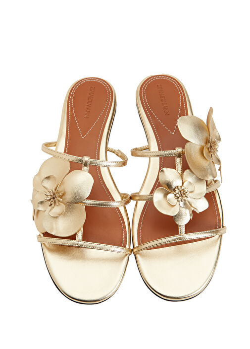 Orchid Gold Kadın Deri Sandalet - Görsel 4