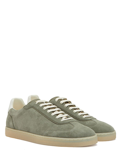 Brunello Cucinelli Yeşil Brunello Cucinelli Süet Erkek Sneaker
