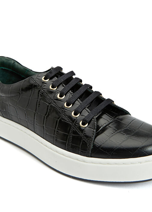 Siyah Kadın Süet Sneaker - Görsel 7