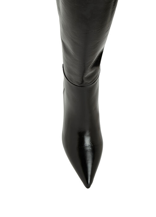 Siyah Kadın Deri Çizme - Görsel 5
