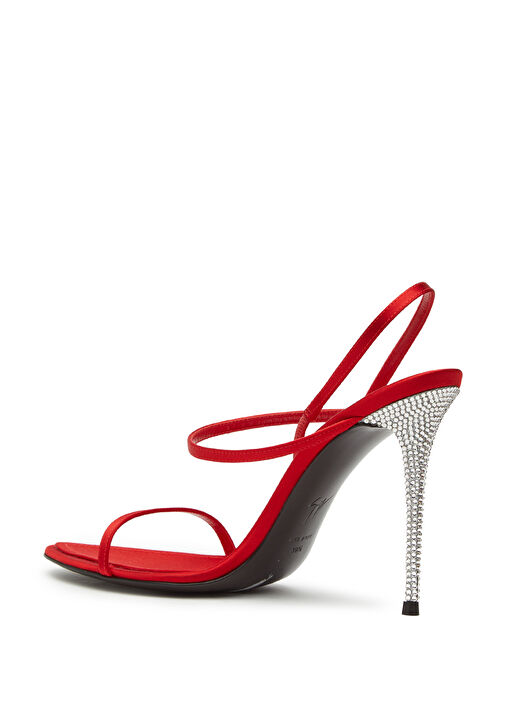 Intrigo Kırmızı Kadın Saten Sandalet - Görsel 3