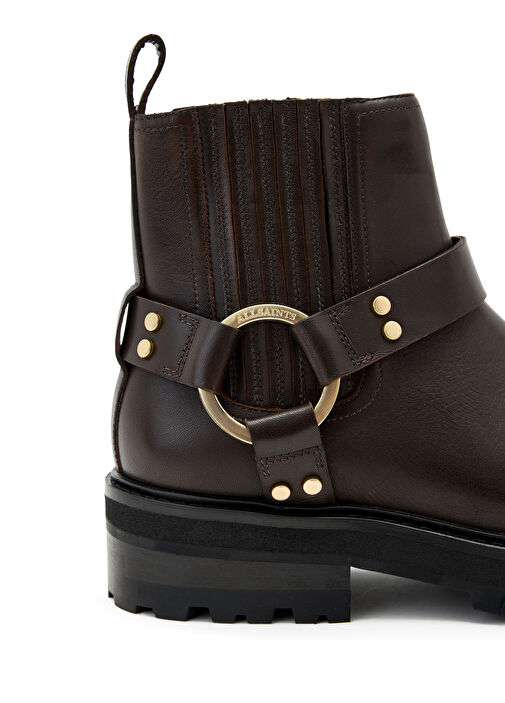 Maddie Koyu Kahverengi Kadın Deri Bot - Görsel 6