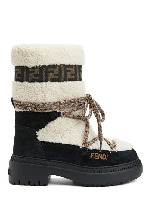 Beyaz Logo Detaylı Kadın Kar Botu - Görsel 2