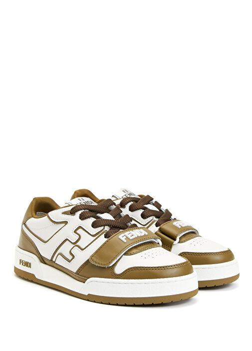 Match Beyaz Yeşil Kadın Deri Sneaker - Görsel 3