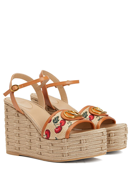 VLogo Kırmızı Bej Kadın Espadril - Görsel 3