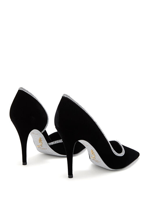 Bordo Süet Stiletto - Görsel 4