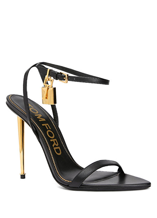 Siyah Kadın Deri Sandalet - Görsel 3