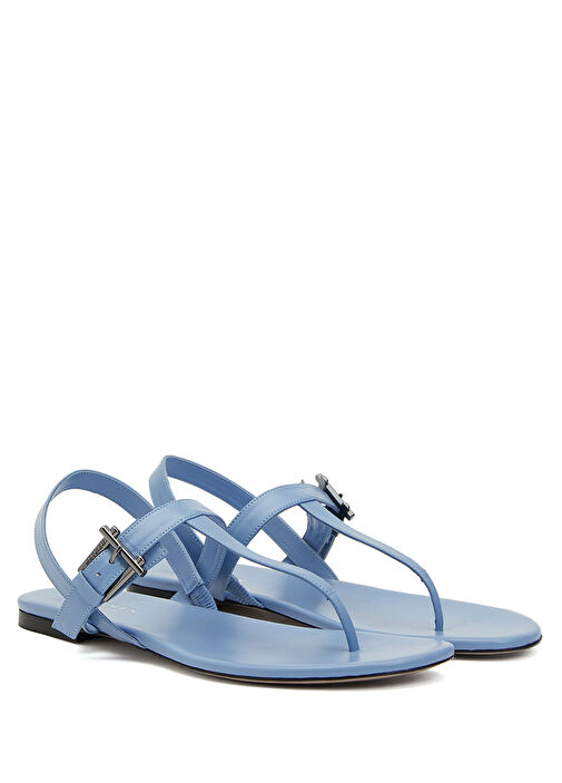 Mavi Kadın Deri Sandalet - Görsel 3