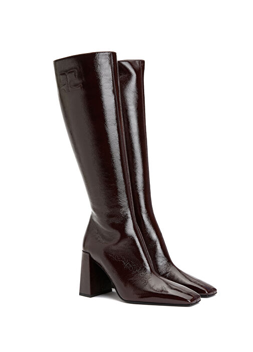 Bordo Kadın Deri Çizme - Görsel 3