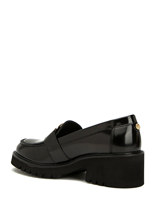 Siyah Kadın Deri Loafer - Görsel 4