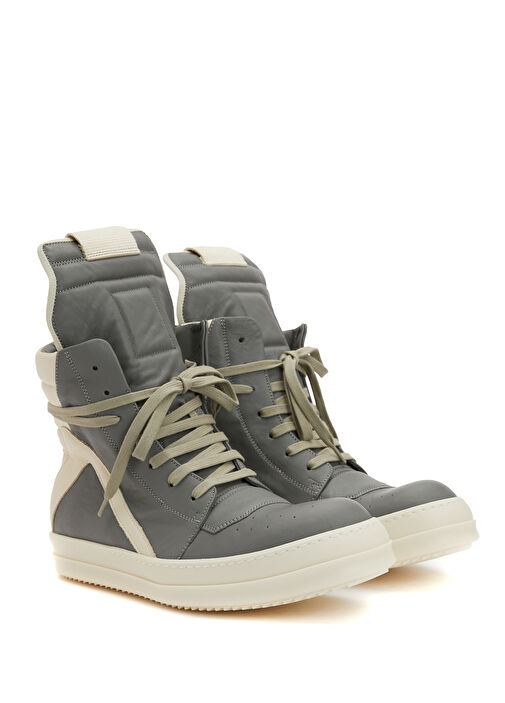 Gri Erkek Deri Sneaker - Görsel 3