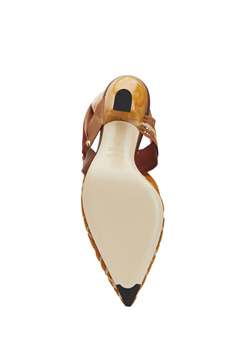 Colibrì Sarı Logo Desenli Kadın Topuklu Ayakkabı - Görsel 6