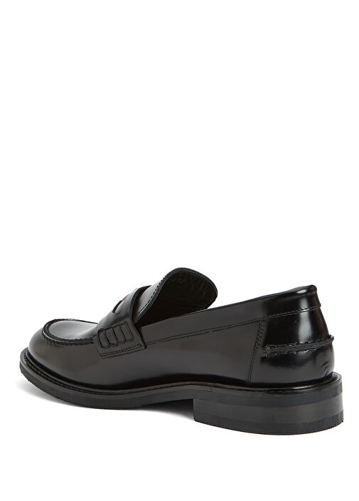 Siyah Kadın Deri Loafer - Görsel 4