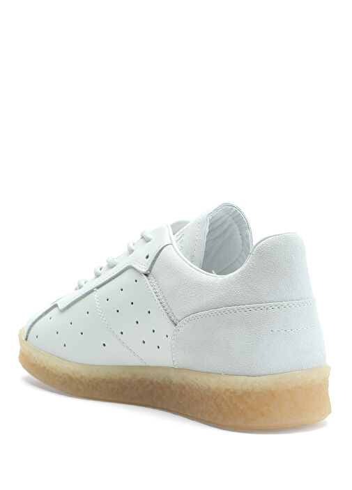 Beyaz Kadın Deri Sneaker - Görsel 4