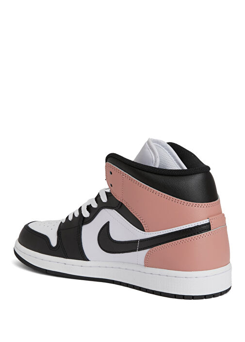 Air Jordan 1 Mid Çok Renkli Erkek Deri Sneaker - Görsel 4