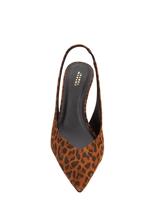 Padim Leopar Desenli Süet Topuklu Ayakkabı - Görsel 6