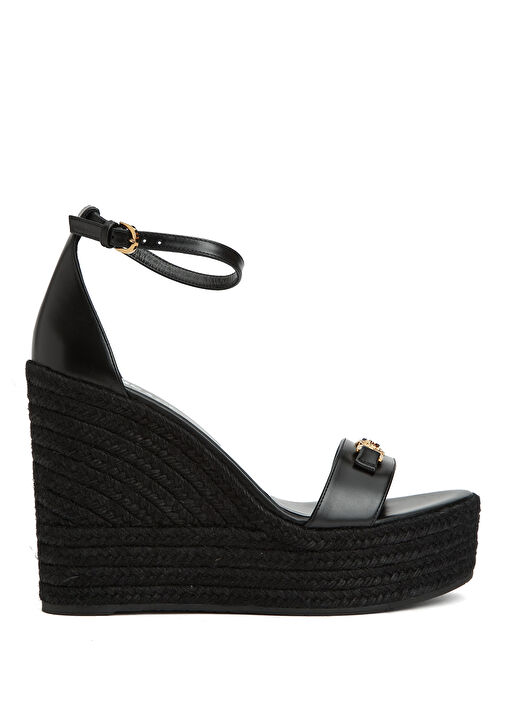 Siyah Kadın Deri Espadril - Görsel 2