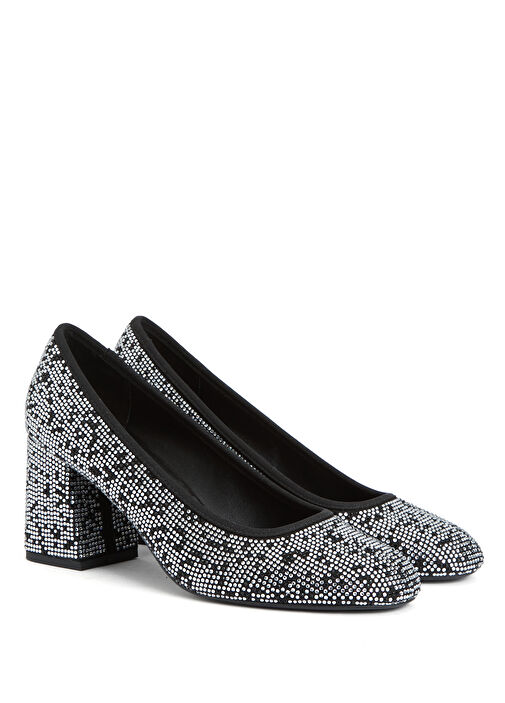 Silver Taşlı Topuklu Ayakkabı - Görsel 3
