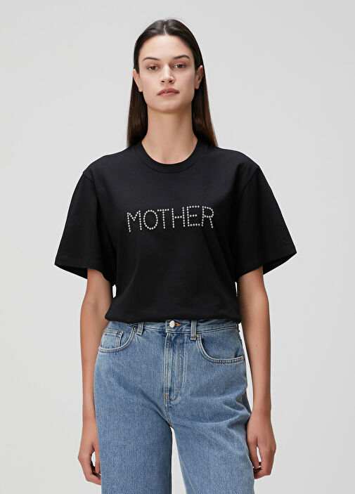 Stella McCartney - Mother Siyah Troklu T-shirt - Siyah