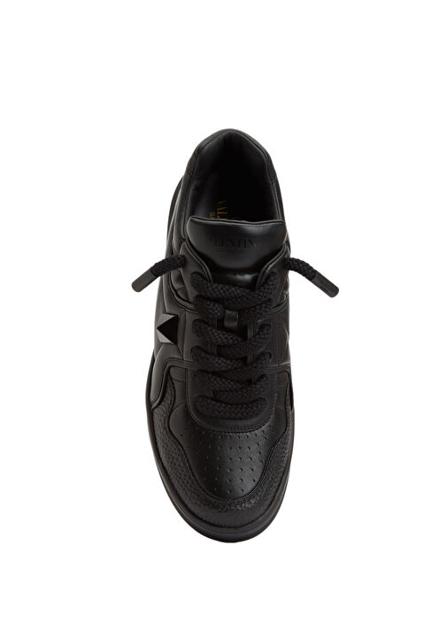 Siyah Erkek Deri Sneaker - Görsel 5