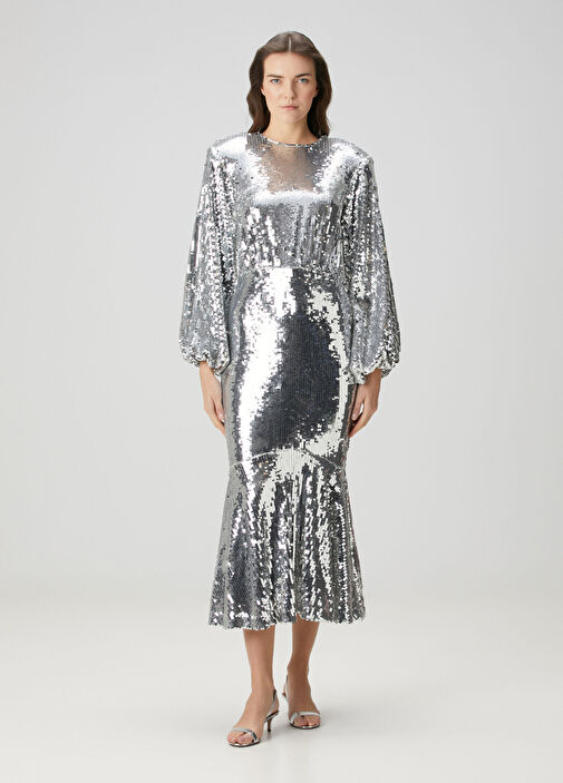 rotate birger christensen silver dress Rotate Birger Christensen