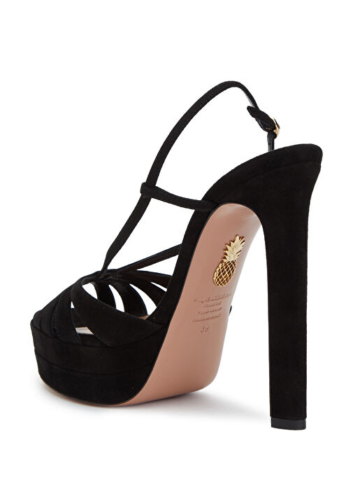 Aquazzura Aquazzura Aimée Siyah Platformlu Kadın Süet Sandalet Sandalet & Terlik | Beymen Siyah - 4. görsel