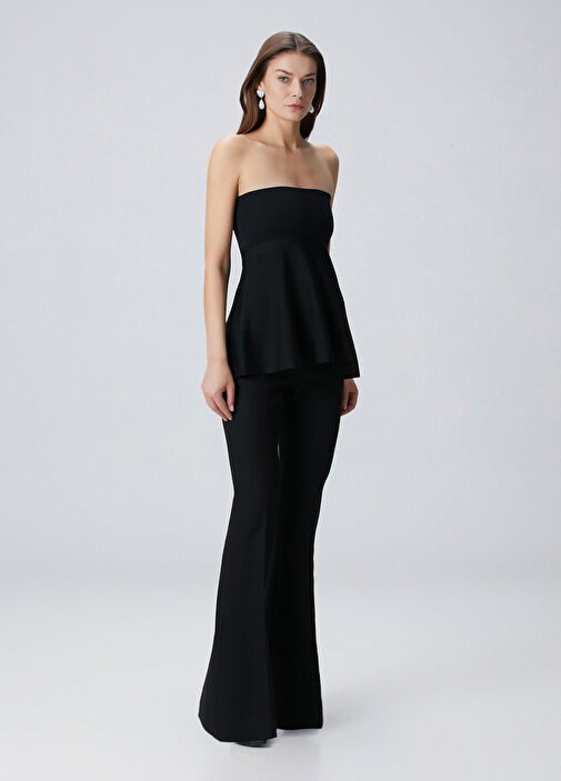 Siyah Flare Abiye Pantolon