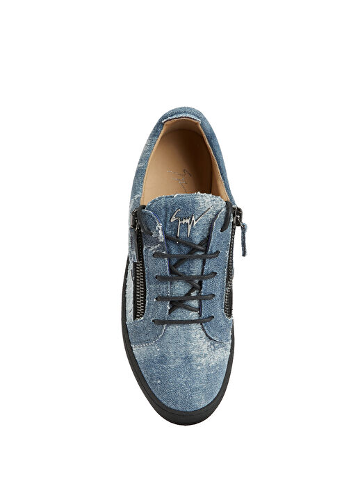 Frankie Mavi Erkek Denim Sneaker - Görsel 5
