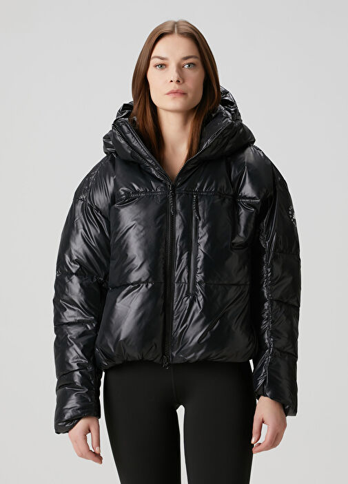 Adidas by Stella McCartney - by Stella Mccartney Siyah Puffer Mont